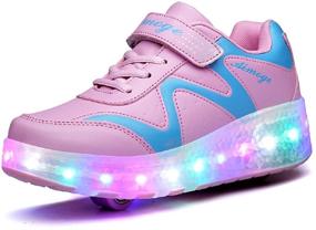 img 3 attached to 👟 Nsasy Roller Skates Sneakers 686 Pink Double: Fashionable & Fun Roller Skates Sneakers