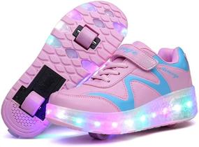 img 4 attached to 👟 Nsasy Roller Skates Sneakers 686 Pink Double: Fashionable & Fun Roller Skates Sneakers