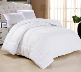 img 1 attached to Night Guard - Goose Down Alternative Comforter - 90 GSM - Ultra Soft, Plush Blanket - King Size 102 x 90-inch - White | Versatile Bedspread, Duvet Insert, or Coverlet