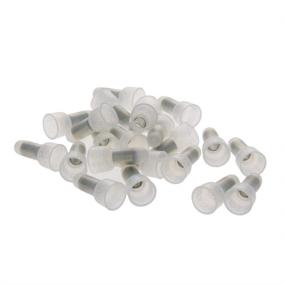 img 1 attached to Fielect 100Pcs CE1 Type Closed End Crimp Cap Wire Connector Copper Core Cable Terminals White
