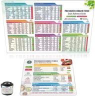 instant pot cheat sheet magnet set - ultimate electric pressure cooker times cookbook - large font quick reference guide - compatible with 3, 5, 6, 8 qt models logo
