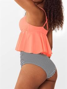 img 2 attached to CUPSHE Waisted Tankini Swimsuit Bathing