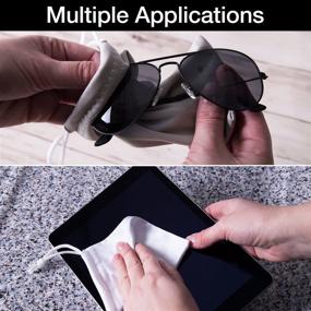 img 2 attached to 🕶️ Soft Microfiber Pouch for Glasses and Sunglasses