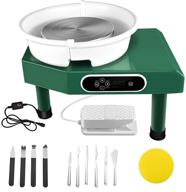 350w lcd electric pottery wheel with removable foot pedal for ceramic work clay art craft - green logo