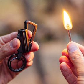 img 3 attached to Metal Keychain Survival Fire Starter Lighter: Waterproof Striker Stick Kit with Permanent Match Bottle Opener - Reusable Emergency Tool