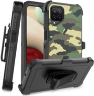 📱 rugged 3-layer camo case for galaxy a12 - military-grade protection and belt-clip holster included logo