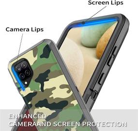 img 2 attached to 📱 Rugged 3-Layer Camo Case for Galaxy A12 - Military-Grade Protection and Belt-Clip Holster included