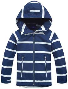 img 4 attached to Stay Stylish and Protected with Girls Windbreaker Fleece Waterproof Jacket in Boys' Clothing