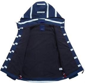 img 2 attached to Stay Stylish and Protected with Girls Windbreaker Fleece Waterproof Jacket in Boys' Clothing