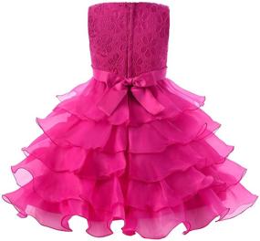 img 3 attached to 👗 JerrisApparel Floral Ruffle Sleeveless Princess Dress for Girls