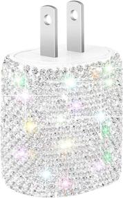 img 4 attached to 🔌 Bling Dual Port USB Wall Charger, 5V/2.4A Quick Fast Charging Adapter for iPhone 11/Xs/XS Max/XR/X/8/7/6/Plus, iPad Pro/Air 2/Mini 3/4, Samsung Note/Galaxy 9/8/7/10 - 1 Pack