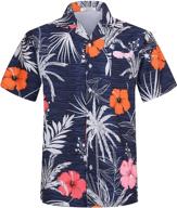 🌺 get in the aloha spirit with hawaiian stretch regular floral tropical men's clothing logo