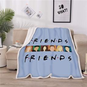 img 4 attached to 📺 LOVINSUNSHINE Friends TV Show Sherpa Blanket: The Perfect Gift for Fans of The Office and Friends - 60x80 Throw Blanket with Official Merchandise