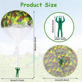 img 2 attached to 🪂 Exciting Outdoor Fun with Parachute Figures: Battery Powered Throwing Adventure