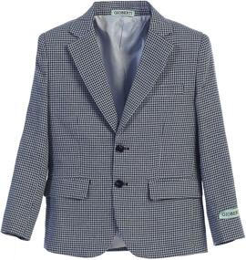 img 4 attached to Gioberti Lightweight Spring Houndstooth Blazer Boys' Clothing