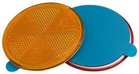 img 2 attached to 🔵 Stick-on Round Marker Reflectors - Universal Safety Spoke Reflective Stickers for Vehicles | Adhesive Quick Mount Custom Accessories Kit