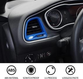 img 3 attached to Voodonala For Challenger Center Console Air Condition Outlet Vent Trim Accessories For Dodge Challenger 2015-2021 (Blue