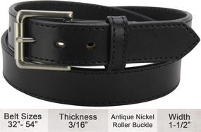 img 3 attached to Bullhide Belts Stitched Leather Inches Men's Accessories