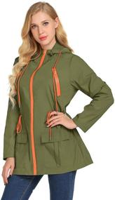 img 1 attached to 🌂 Ladies, Stay Stylishly Dry with LOMON Rain Coats - Lightweight, Hooded, and Waterproof!