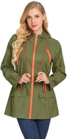 img 3 attached to 🌂 Ladies, Stay Stylishly Dry with LOMON Rain Coats - Lightweight, Hooded, and Waterproof!