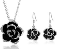 ailuor camellia statement necklace earrings logo