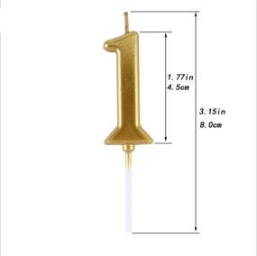 img 3 attached to 🎂 Gold Number Candle Birthday Cake Topper for 20 Years Old Celebration – Perfect Decoration for Wedding and Anniversary Parties