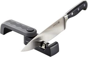 img 4 attached to 🔪 Sabatier 3 Stage Folding Knife Sharpener: Ultimate 9-Inch Black Tool