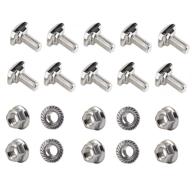 🔩 pzrt 10pcs m5 x 16mm hammer head bolt t screw and 10pcs m5 hexagon flange nuts set – carbon steel, nickel plated for 2020 series standard 6mm t-slot aluminum profile логотип