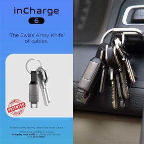 img 3 attached to 🔌 inCharge 6 - The All-in-One Swiss Army Knife of Cables, Compact Keyring Compatible with Apple iPhone/USB/USB-C/Micro USB Cable for All Devices (Saturn Gold)