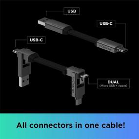 img 2 attached to 🔌 inCharge 6 - The All-in-One Swiss Army Knife of Cables, Compact Keyring Compatible with Apple iPhone/USB/USB-C/Micro USB Cable for All Devices (Saturn Gold)