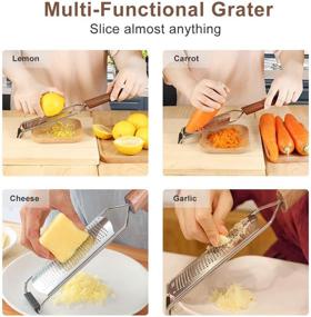 img 3 attached to 🍋 LWTER Black Walnut Handle Lemon Zester and Cheese Grater: Hard and Durable Stainless Steel Knife for Quick Slicing of Nutmeg, Garlic, Fruits, and Chocolate