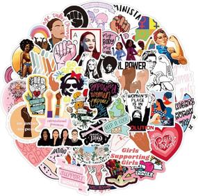 img 1 attached to 👩 Feminist Stickers Set of 50: Women's Libbers, Equal Rights, Liberal and Separatist Feminism, Waterproof Vinyl Stickers for Water Bottles, Laptops, Skateboards, and Luggage – Ideal for Women Adults (feminism)