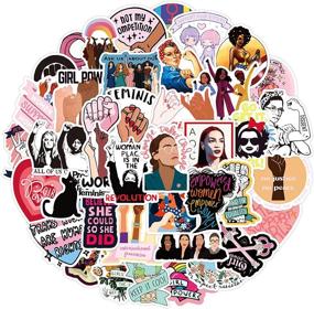 img 4 attached to 👩 Feminist Stickers Set of 50: Women's Libbers, Equal Rights, Liberal and Separatist Feminism, Waterproof Vinyl Stickers for Water Bottles, Laptops, Skateboards, and Luggage – Ideal for Women Adults (feminism)
