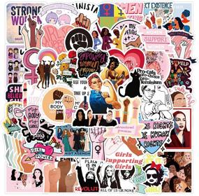 img 3 attached to 👩 Feminist Stickers Set of 50: Women's Libbers, Equal Rights, Liberal and Separatist Feminism, Waterproof Vinyl Stickers for Water Bottles, Laptops, Skateboards, and Luggage – Ideal for Women Adults (feminism)