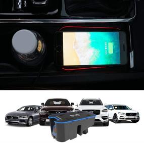 img 4 attached to 🔌 Kucok Car Wireless Charger Mount for Volvo XC90, XC60, S90L, V90 2017-2019 | QC 3.0 Fast Charging | iPhone Xs, XR, X, 8 Compatible | Samsung S9, S8, S7, Note 8 | Wireless Charging Devices | Improved SEO