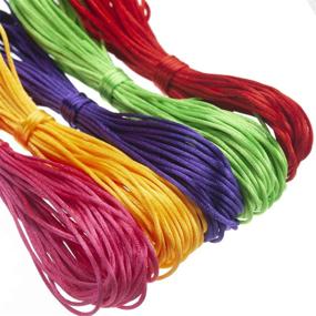 img 3 attached to 1mm Nylon Satin Rattail Cord – 16 Bundles, 175 Yards Total – Silk Cord for Chinese Knotting, Jewelry Making, Bracelet, Necklace, Trim, Kumihimo and Macrame