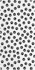 img 2 attached to 🐾 Premium 1000 Dogs Paw Printed Beach Towel - Black White, 30"x60" - Top-Quality & Stylish Design!