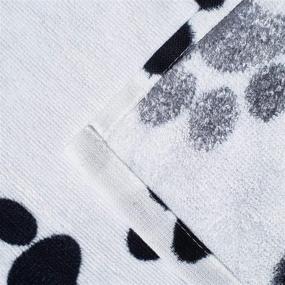 img 1 attached to 🐾 Premium 1000 Dogs Paw Printed Beach Towel - Black White, 30"x60" - Top-Quality & Stylish Design!