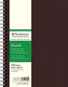 img 2 attached to 📒 Strathmore 400 Series Recycled Art Sketch Pad 9x12 - Wirebound, 70 Sheets | Eco-Friendly Sketchbook for Artists