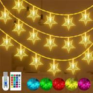 ollny christmas lights outdoor string lights - 100led 49ft twinkle fairy star lights with remote and timer for xmas trees party indoor holiday - warm white & 16 color changing логотип