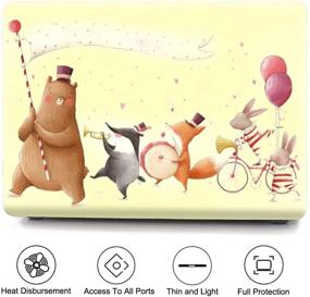 img 3 attached to MacBook Pro 16 Inch Case 2020 2019 Release A2141 PapyHall Cute Animals Series MacBook Protective Plastic Hard Shell Cover For MacBook Pro 16 Inch With Touch Bar Touch ID Laptop Accessories