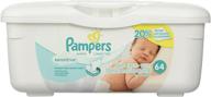 👶 gentle pampers baby wipes tub - 64 sensitive wipes for every diaper change logo