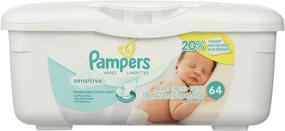 img 1 attached to 👶 Gentle Pampers Baby Wipes Tub - 64 Sensitive Wipes for Every Diaper Change