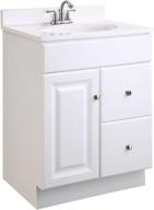 🚽 597161 wyndham unassembled bathroom vanity cabinet without top, 24x18, 1 door, 2 drawer, white by design house logo