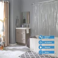 🚿 bath bliss clear waterproof shower curtain liner - 4x's splash guard with suction cup leak protection, 12 rust resistant copper grommets, 3 large magnet hem, 100% pvc, 70" x 72 logo