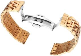 img 3 attached to ⌚ Classy and Durable: Stainless Steel Watch Bands in Silver for a Timeless Look