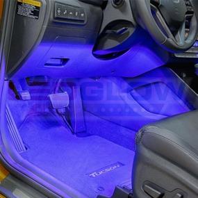 img 2 attached to 🚗 Улучшите свой автомобиль или грузовик с комплектом синих LED-подсветок для интерьера LEDGlow 4pc Blue - 7 уникальных рисунков, режим музыки, 8 уровней яркости и многое другое!