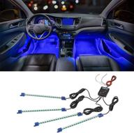 🚗 enhance your car or truck with ledglow 4pc blue led interior footwell underdash neon lighting kit - 7 unique patterns, music mode, 8 brightness levels & more! logo