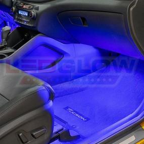 img 1 attached to 🚗 Enhance Your Car or Truck with LEDGlow 4pc Blue LED Interior Footwell Underdash Neon Lighting Kit - 7 Unique Patterns, Music Mode, 8 Brightness Levels & More!