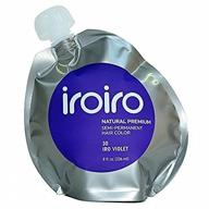 🎨 iroiro 8oz premium natural semi-permanent hair color 30 iro violet: a vibrant choice for lasting color logo